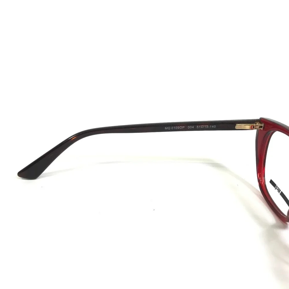 Alexander McQueen Eyeglasses Frames MQ0109OP 004 Brown Clear Red 51-15-140